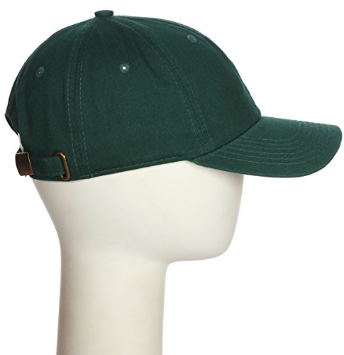 Image of Custom Dad Hat A-Z Initial Letters Classic Baseball Cap - Dark Green Hat with Gold White Letter F