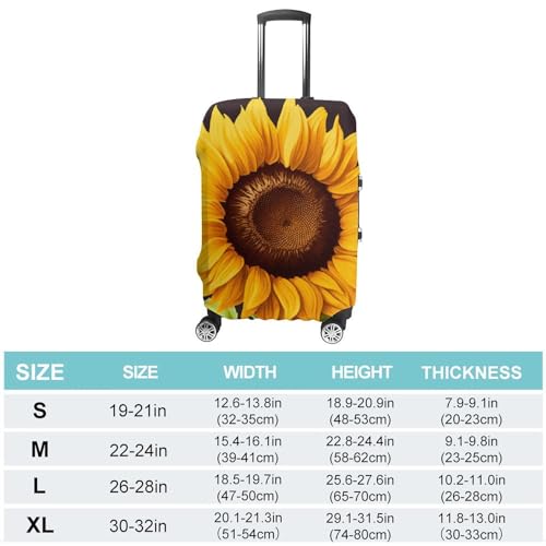 Travel Luggage Cover Elastic Washable Suitcase Cover Fashion Scratch-Resistant Baggage Covers Beautiful Sunflower Suitcase Protector Fit 18-32 Inch Luggage2
