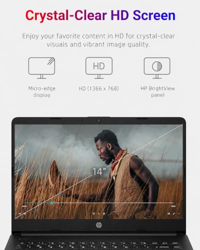 Image of HP Everyday Laptop • 16GB RAM • Microsoft 365 • 2026 Edition • Intel 4-Core Processor • Windows 11 • 576GB Storage (64GB SSD + 512GB External) • Long Battery Life • Thin & Portable