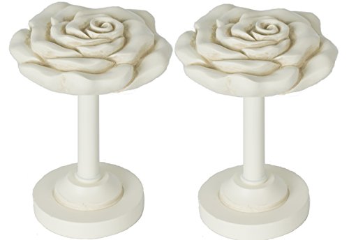 Urbanest Rose Designer Decor Drapery Holdback, 2 Pieces, Ivory