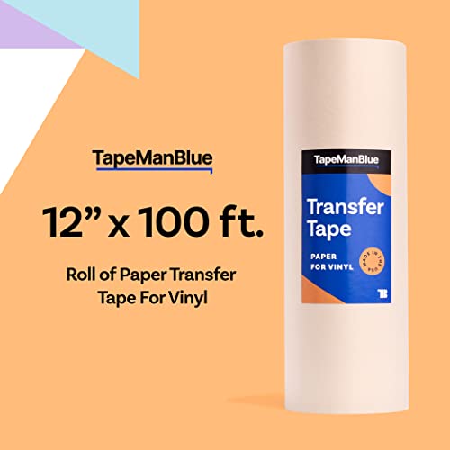 Tapemanblue TMB12X100P 12 Inch X 100' Roll Of Paper Transfer Tape thumb #1