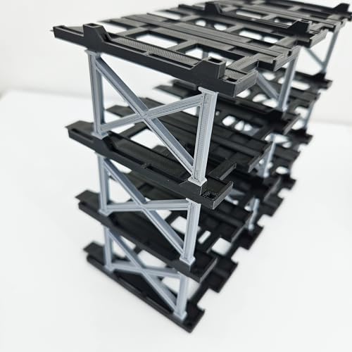 Image of 1:64 Diecast Car Display Enclousure- Multi-Tier Collectible Diecast Cars Storage for Hot Wheels, Mini GT & Matchbox | Matte Black & Silver (4 Tier - 16 Car Capacity)