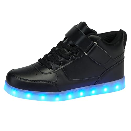 Image of SANYES LED Light Up Shoes for Men Women, USB Rechargeable High Top Glowing Sneakers, Luminous Dancing Shoes