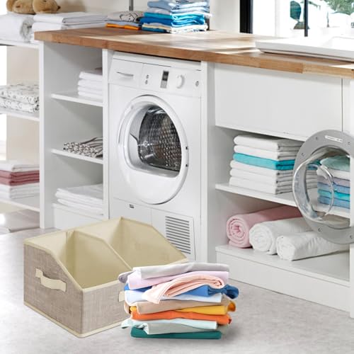 Cestas de tela para almacenamiento premium: organizador impermeable con asas para el hogar 3