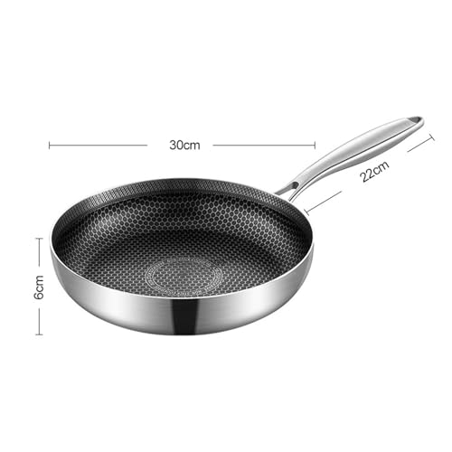 Wok de acero inoxidable sin tapa 30 cm miniatura 4