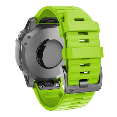 Image of ANCOOL Compatible with Fenix 6X /7X Band 26mm Quickfit Soft Silicone Watch Band Replacement for Fenix 5X /Fenix 8 51mm /Fenix 5X Plus /Fenix 3 /Fenix 6X Pro /Descent Descent MK2i Smartwatches (Green)