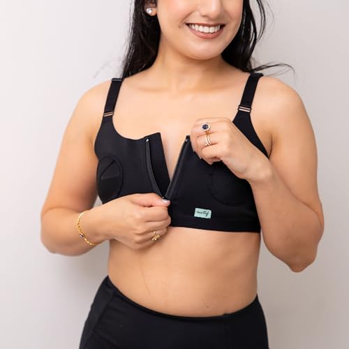 Motif Medical - Hands-Free Pumping Bra - Works with Luna, Duo, Twist, and More - Black2