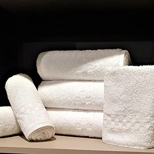 Kit 5 Toalhas De Rosto Branca Hotel Salão De Beleza Spa