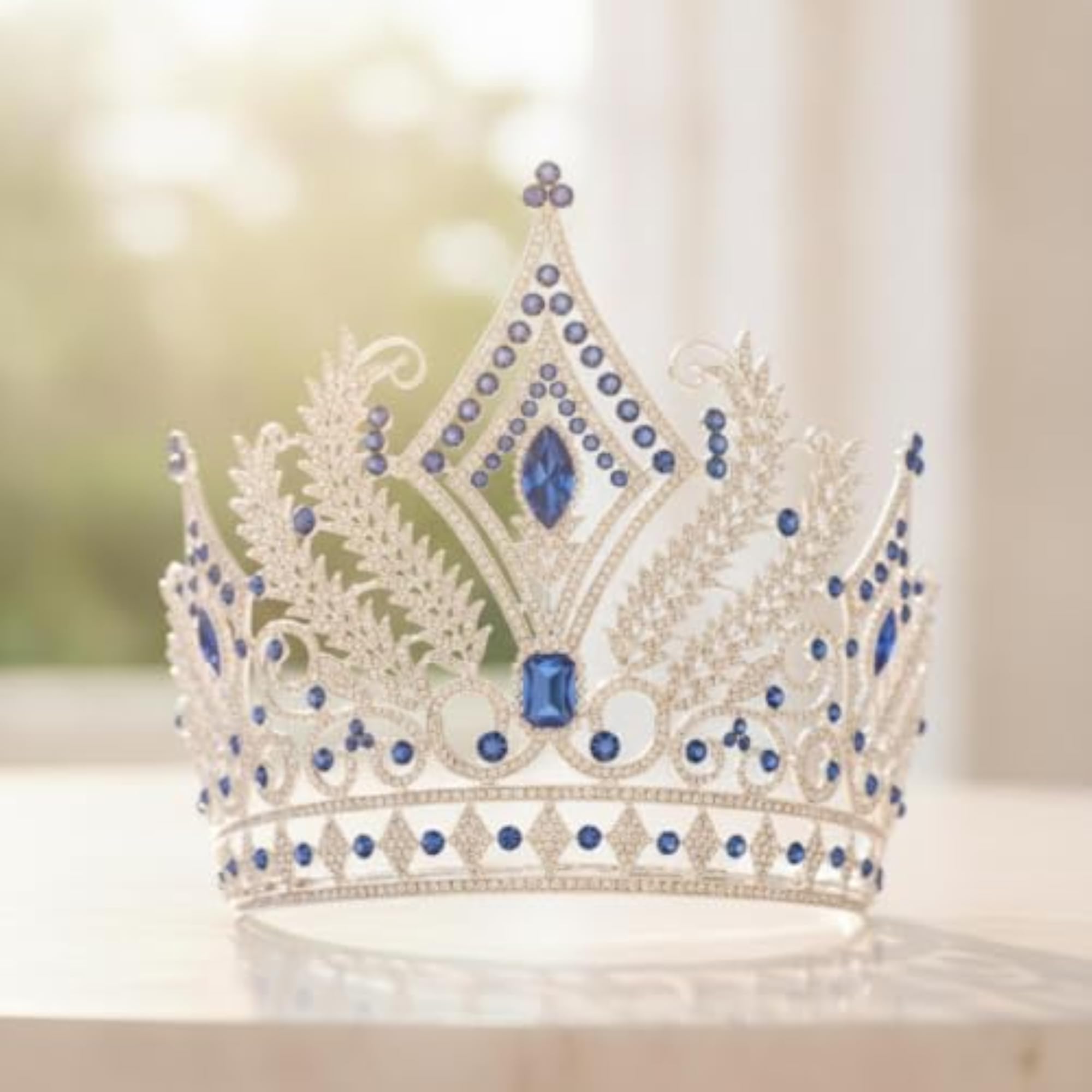 Bridal Rhinestone Adjustable Crown Tiara