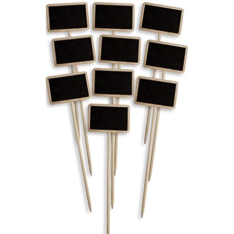 HomeTools.eu® - 10x Klassische Holz Pflanz-Schilder Cover