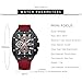 MF MINI FOCUS Men's Watches Analog Fashion Wrist Watch, Skeleton Tonneau Watches for Men with Chronograph,Ideal for Sports Enthusiasts and Daily Wear