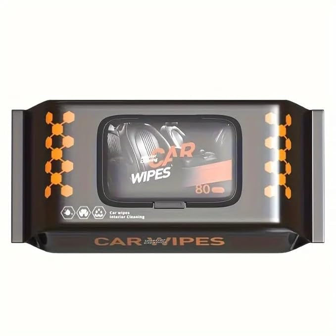 Car Dashboard Interior Car Wash Individually Wrapped Refreshing Lemon Scent Car Accessories for Car Window Glass Steering Wheels-80-image-45