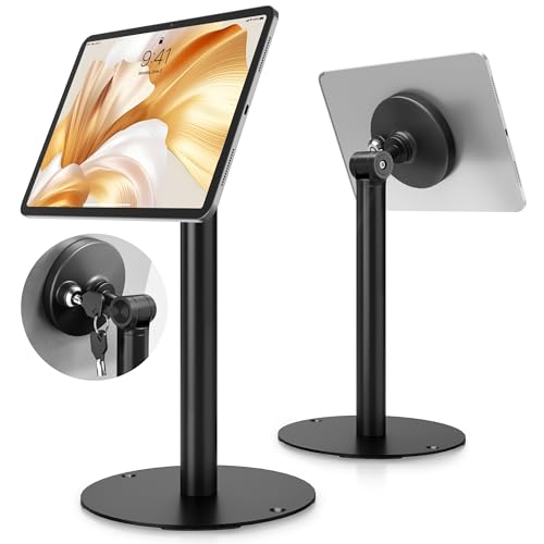 monTEK Anti-Theft Tablet Stand, Frameless Kiosk, Security Lock, 7-15 Inch