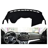 Qnice Car Dashboard Cover for Ford Escape/KUGA with Navigation 2012-2016 Left Hand Drive Dash Mat Covers Auto Dashboard Protector Accessories