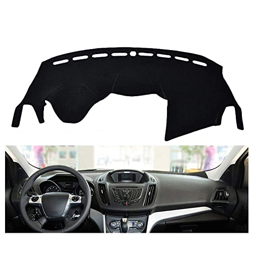 Qnice Car Dashboard Cover for Ford Escape/KUGA with Navigation 2012-2016 Left Hand Drive Dash Mat Covers Auto Dashboard Protector Accessories