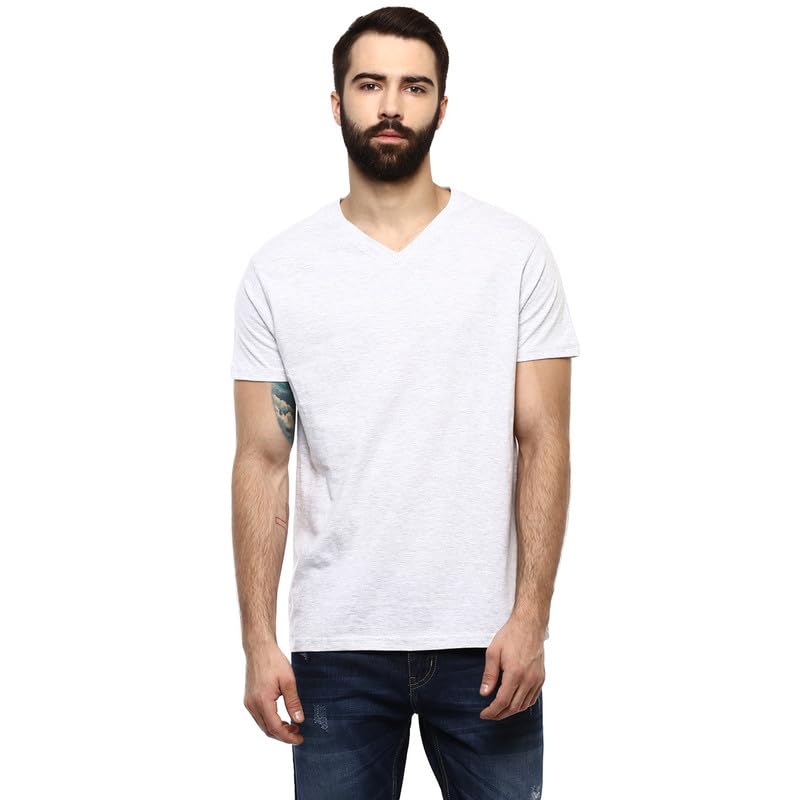 Image of Aventura Outfitters Men's 100% Cotton V-Neck Half Sleeve T-Shirt, Pack of 4
