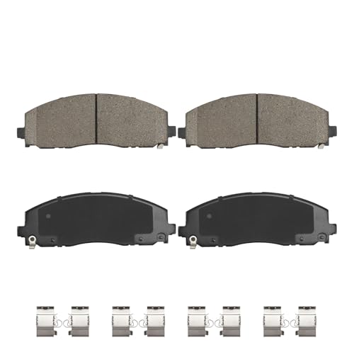 Torchbeam Front Brake Pads Kit Fit Jeep, Dodge, Chrysler, Volkswagen, Ram, Wrangler, Grand Caravan, Pacifica, Town & Country, Journey, Gladiator, Voyager, D1589 Ceramic Brake Pad Set with Hardware by Torchbeam - Used condition - Image 2