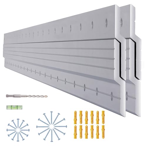 (41 Inch) French Cleat Hanger Heavy Duty 500 Lbs Load, 2 Pairs Aluminum Z Clips French Cleats, Interlocking Wall Mount Bracket Hardware Kit For Mirrors, Picture, Shelf, Headboard, Art, Frames