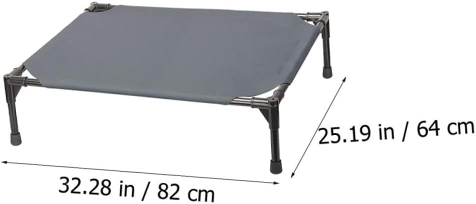 POPETPOP 1Pc Elevated Dog Sleeping Bed Detachable Pet Cot for Home Use Comfortable and Washable Dog Nest Durable Design Grey Color for Dogs