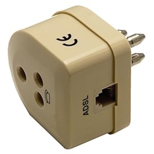 FEB 1937 telefoonstekker 3-polig RJ11 Adsl, ivoor