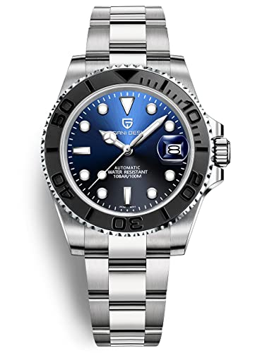 PAGRNE DESIGN Men's watch Pagani 1651 Automatic watch, NH35 movement, waterproof up to 100 m, sapphire crystal bezel, stainless steel ceramic watch 40 mm