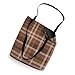 Mocha Mousse Plaid Brown Beige Preppy Check Gingham Pattern Tote Bag