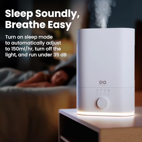 Image of Everlasting Comfort 6L Humidifier Large Room, High Mist Output 60 HR Runtime Ultrasonic Top Fill Humidifiers for Bedroom, Easy to Use & Clean for Home, Baby Humidifier, Plants, Congestion, Indoor
