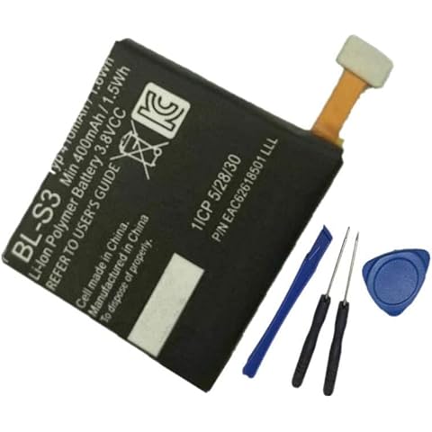 WXKJSHOP Replacement Battery Compatible with LG G Watch R W110 W150 Urbane Watch BL-S3 3.8V 410mAh Cover