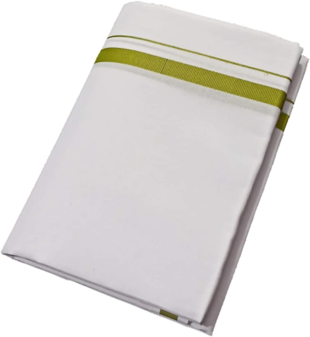 Kolakeer™ Men's Cotton White Dhoti with Elegant Color Border - Traditional South Indian Veshti Mundu