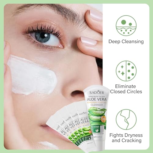 12PCS Skin Care Gift Sets for Teenage Girls Aloe Vera Skincare for Women Simple Pamper Face Care Kit for Teen - Image 4