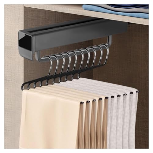 Genérico Perchero extraíble para Pantalones y Ropa, Barra Ajustable de 33-63 cm, Ahorra Espacio en el Armario, soporta hasta 25 kg, Ideal para organizar Pantalones y Ropa.