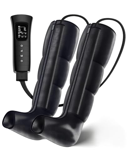 Greprety Leg Compression Massager for Circulation, Leg Massager Recovery System for Pain Relief,