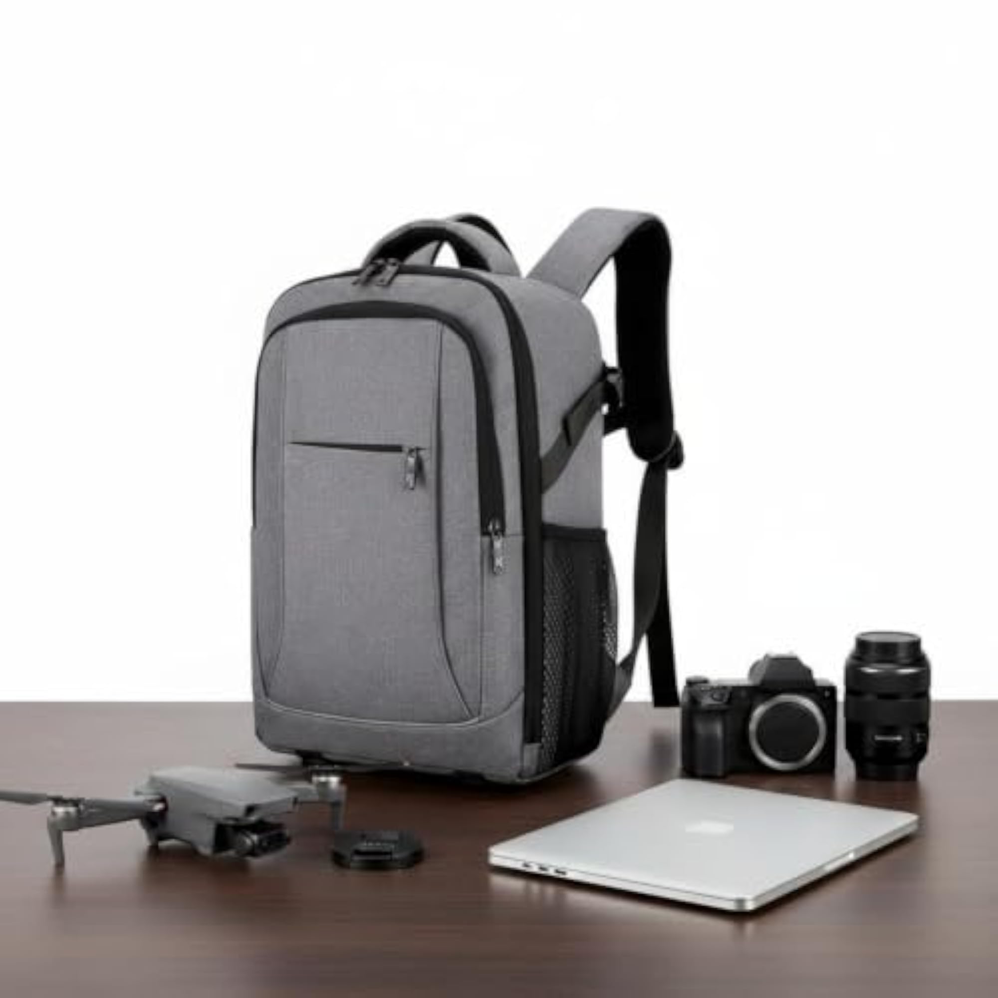 Adjustable Dividers Camera Backpack Mesh Side Style M Blue