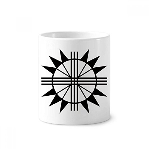 Tasse céramique blanche 350ml pour brosses et stylos : rangez avec style le motif Egypte