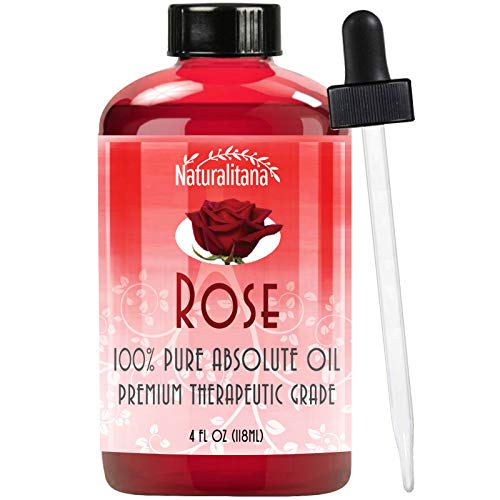 Best Rose Essential Oil (4oz Bulk Rose Oil) Aromatherapy Rose Essential Oil for Diffuser, Soap, Bath Bombs, Candles, and More!.