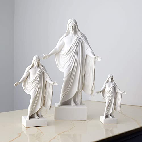 Estatua Christus de mármol blanco 9 pulgadas miniatura 3