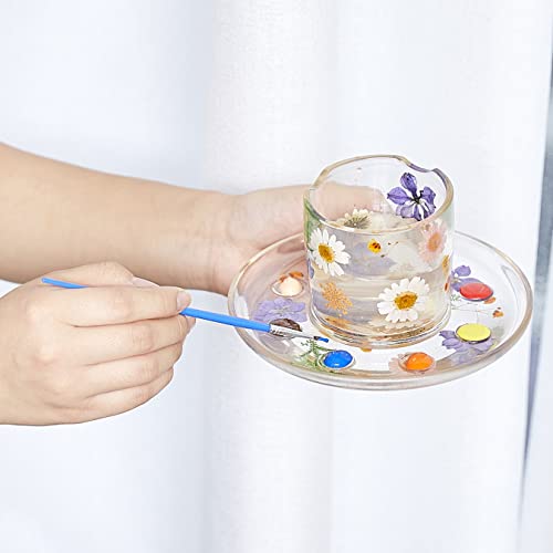 Painter's Cup & Palette Set For Painting Lovers - Round Paint Tray, & Palette With Water Cup & Clever Cutout For Brush For Artists & Painters, Painter Gift For Mothers Day, Her #TOP4