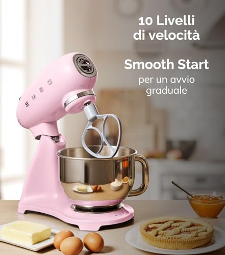 Smeg Impastatrice Full Color 50's Style – Nero LUCIDO – SMF03BLEU 2 Smeg Impastatrice Full Color 50's Style – Nero LUCIDO – SMF03BLEU