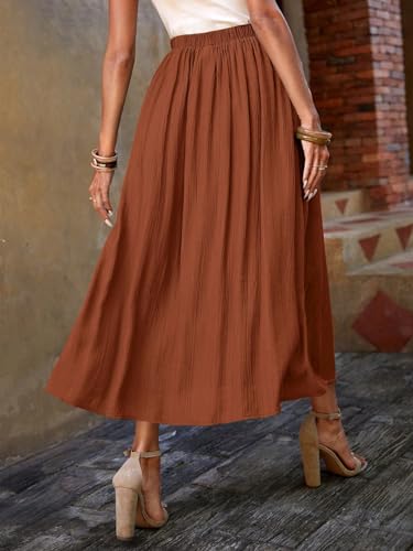 Women's A Line Flowy Long Skirts with Pockets2