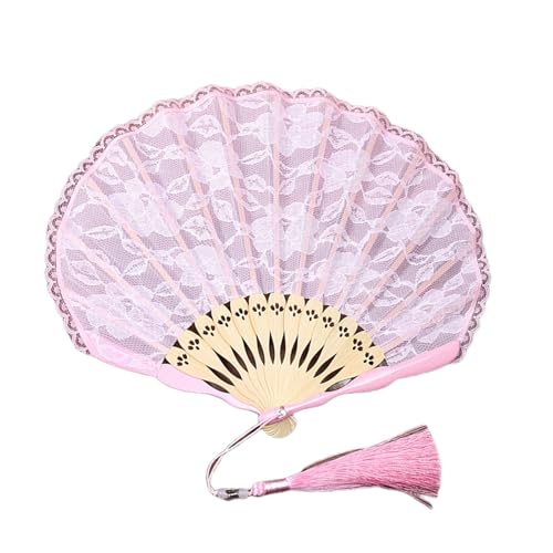 NTCLHFXU Fashion Wedding Laces Folding Fan Wedding Cosplays Partys Home Decorative Ancient Hand Decoration Handheld