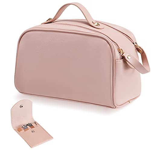 TANTOMI Beauty Case Da Donna Verde: Organizer Portatile Con Manico E Divisorio, Trousse Da Viaggio Capiente E Impermeabile - 6
