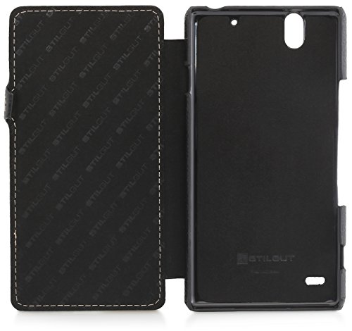 StilGut Book Type Case con Clip, Custodia in Vera