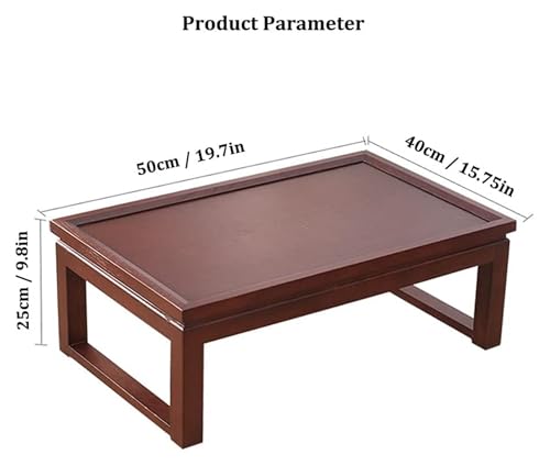 Table basse japonaise pliante pour petits espaces, solution meuble d'appoint beige - 4