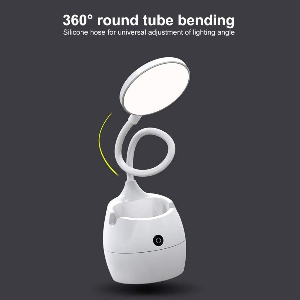 Desk Lamp Reading Light Desk Light Reading Lamp USB Rechargeable Table Lamp with Storage Pen Lamps Table Led Touch Table Lamp Hose Student Led Desk Lamp Office Lamp Study Lamp (Color : White)