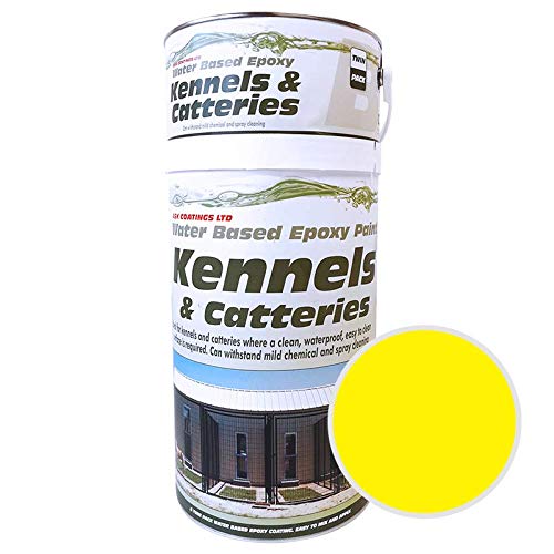 ASK Coatings Cattery and Kennel Floor Paint, waterproof epoxy paint (5L, Safety yellow)