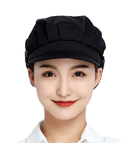 Jaspfct 4pcs Chef Hat Food Service Hairnets Kitchen Cooking Cap for Women HT001B4