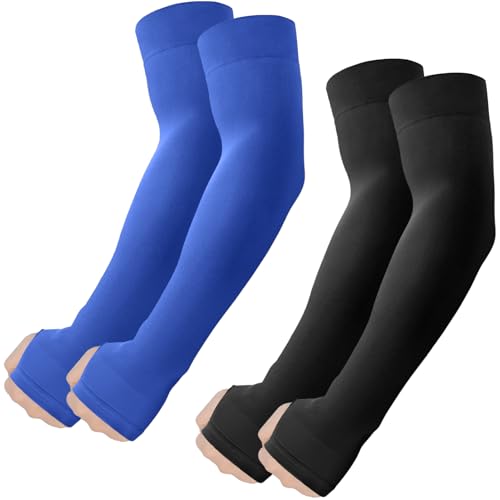 Image of ROXUN Arm Sleeves with Thumb Hole, Cooling UV Sun Protection for Men /Women | High‑elastic fabric,compression tattoo cover up for men /women,great for outdoor activities