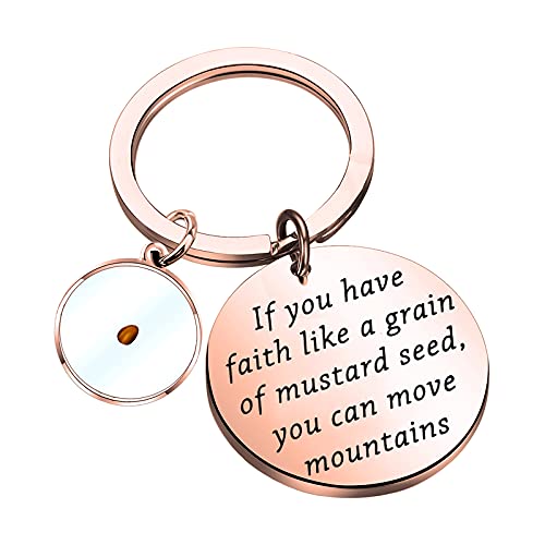 FAADBUK Christian Gift Mustard Seed Keychain If You Have Faith