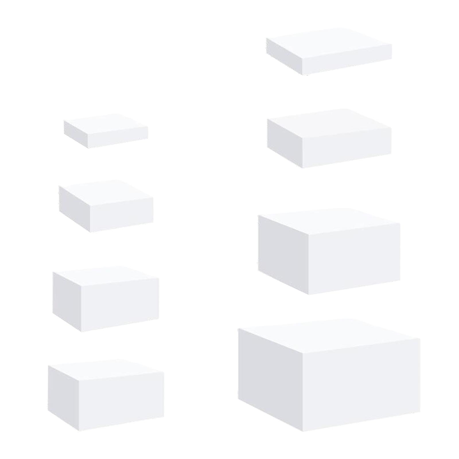 MagiDeal 8 pièces présentoir de Acrylique, Support de Buffet, présentoir de Nourriture, Support de Nidification pour de cosmétiques, Blanc