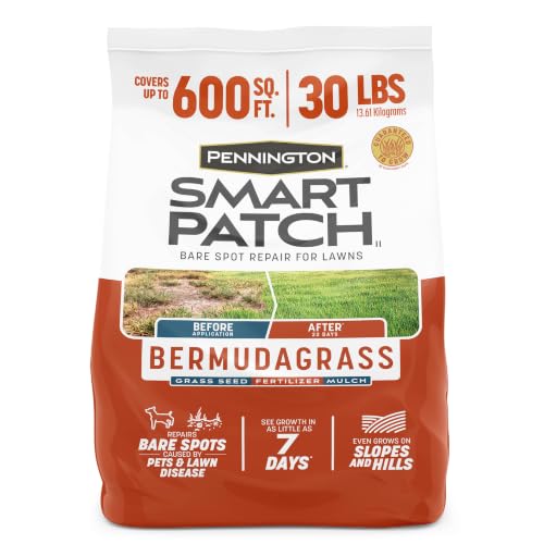 Pennington Smart Patch Bermudagrass Mix, Bermuda Grass Seed, 30 lb